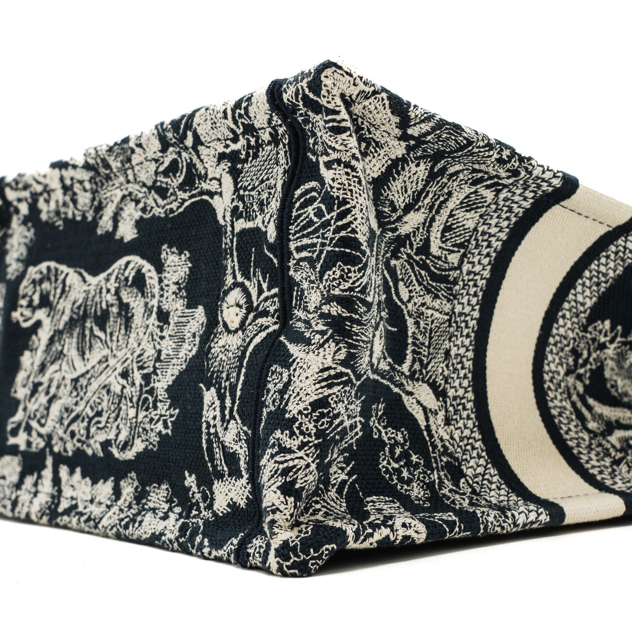 DIOR SMALL BOOK TOTE BLUE TOILE DE JOUY EMBROIDERY