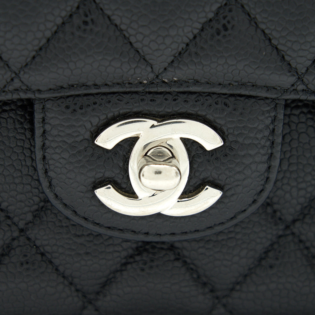 CHANEL MEDIUM CLASSIC DOUBLE FLAP CAVIER SHW
