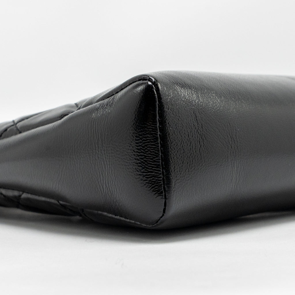 CHANEL MINI 31 BAG SHINY CALFSKIN BLACK LGHW (MICROCHIP)