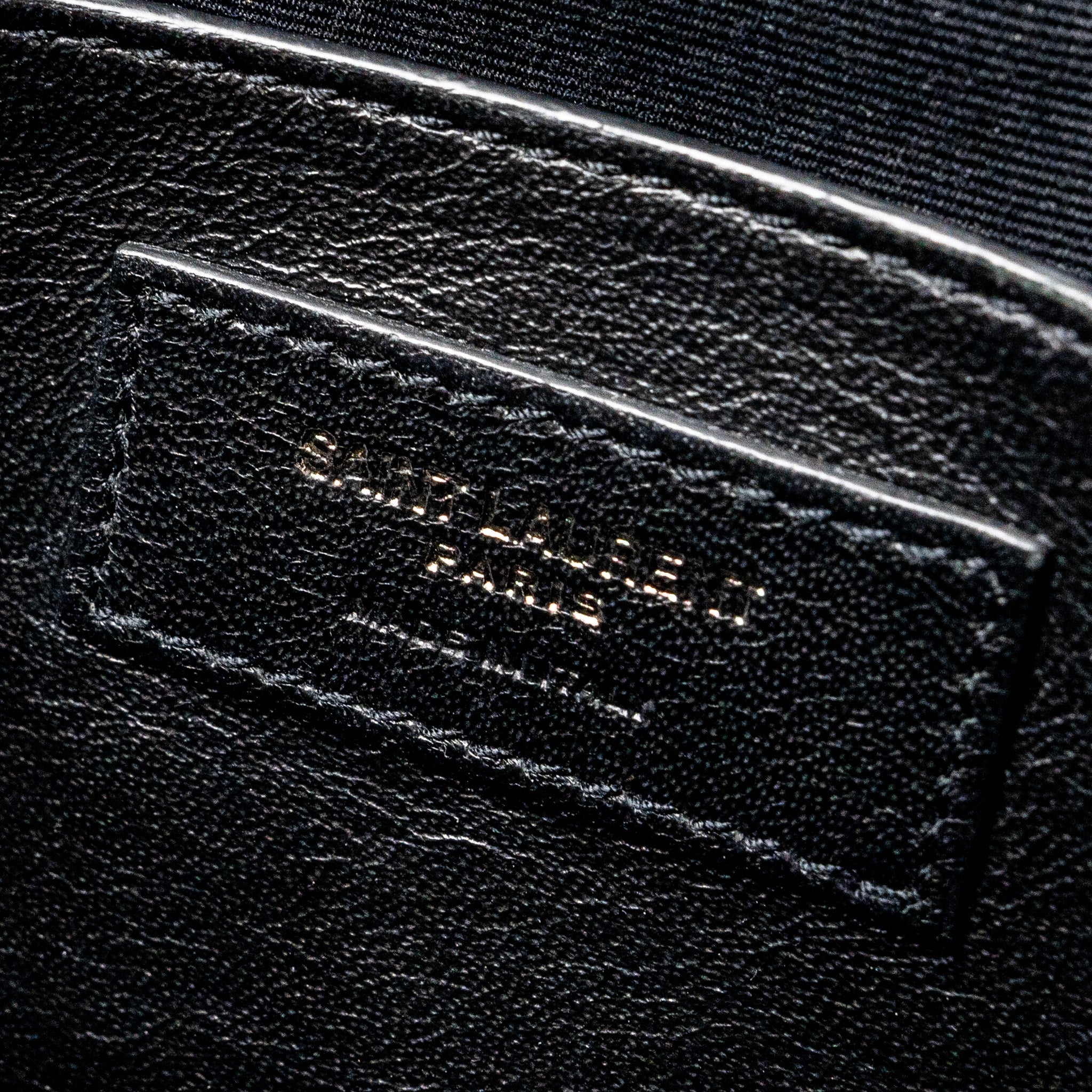 SAINT LAURENT BABY NIKI LEATHER BLACK SHW