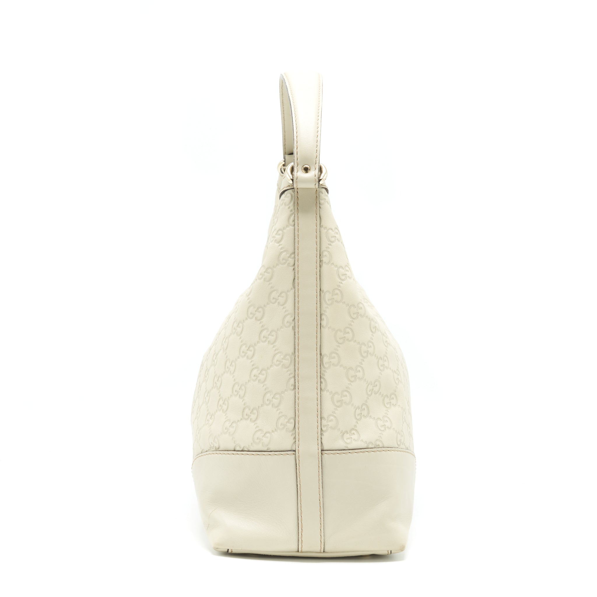 GUCCI VINTAGE SHOULDER BAG WHITE/EXTRA WALLET