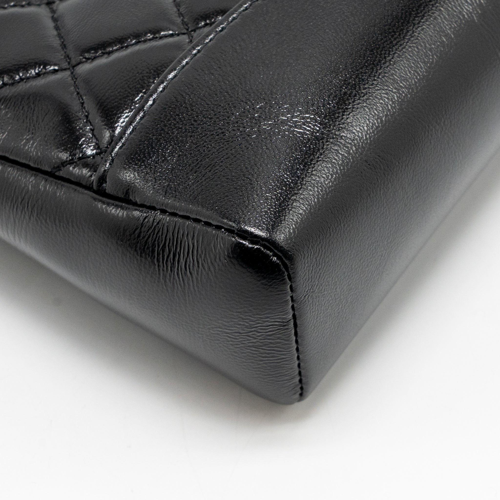 CHANEL MINI 31 BAG SHINY CALFSKIN BLACK LGHW (MICROCHIP)