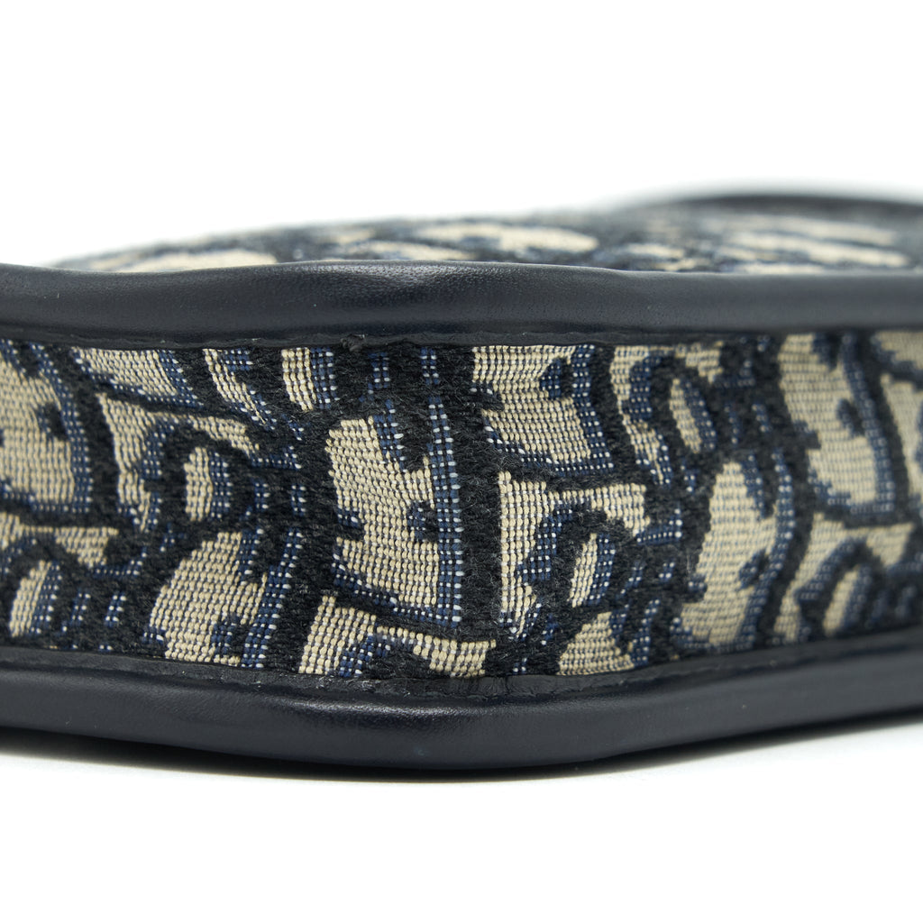 DIOR DIORQUAKE POUCH BLUE OBLIQUE CANVAS