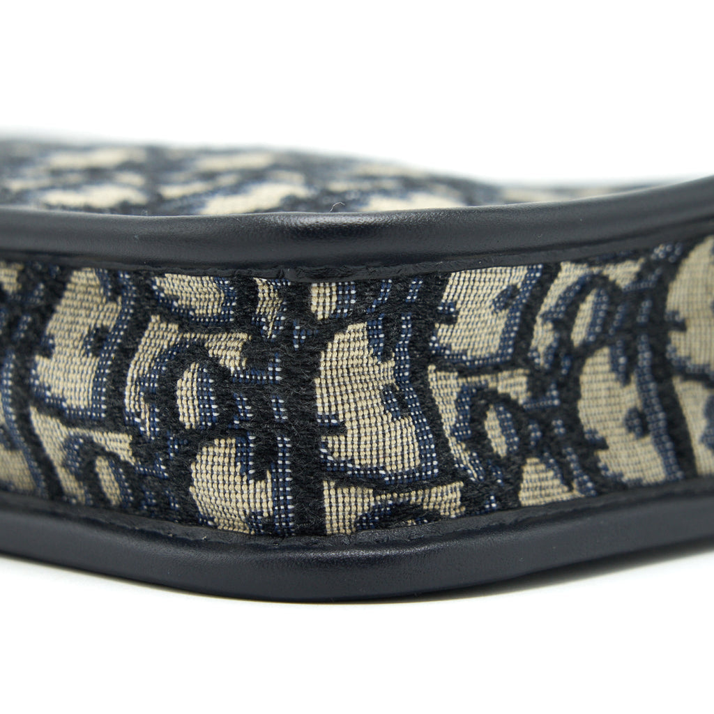 DIOR DIORQUAKE POUCH BLUE OBLIQUE CANVAS