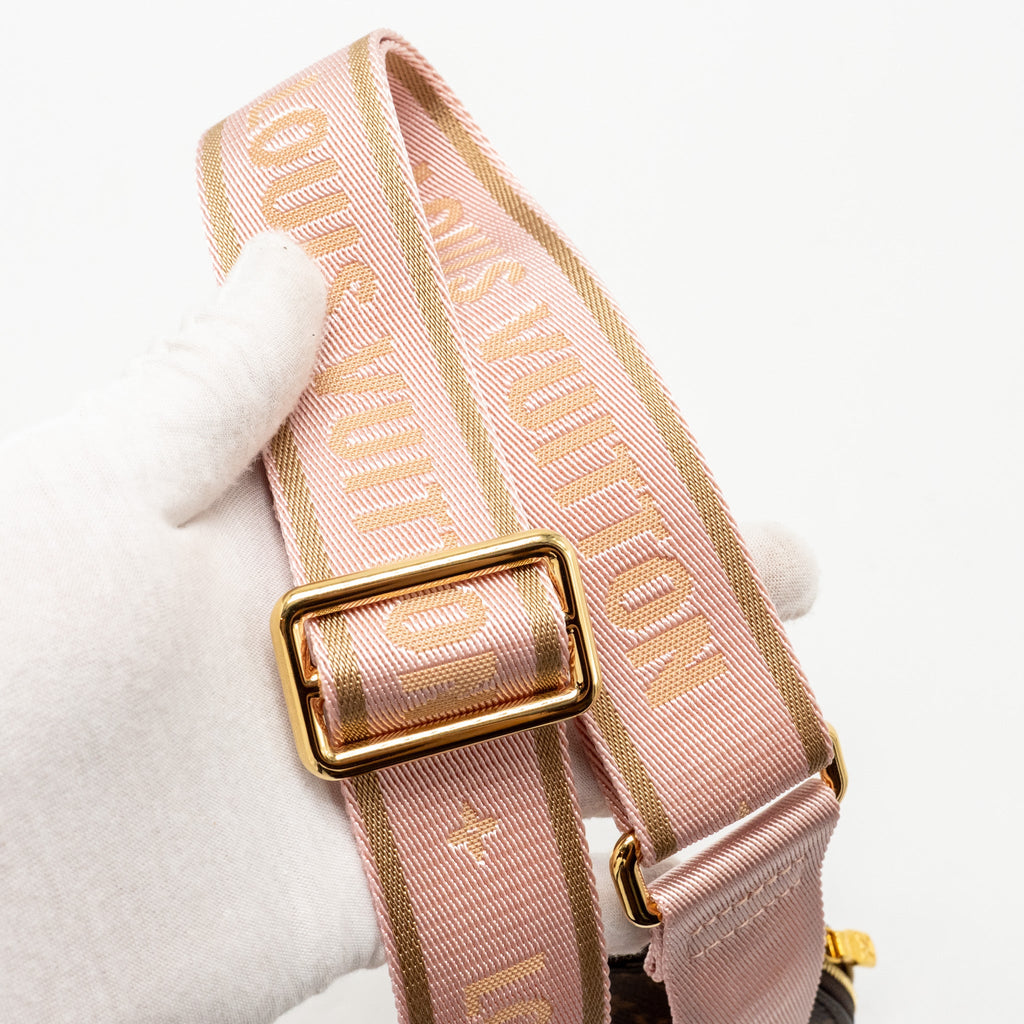 LOUIS VUITTON MULTI POCHETTE ACCESSORIES MONOGRAM CANVAS PINK STRAP GHW