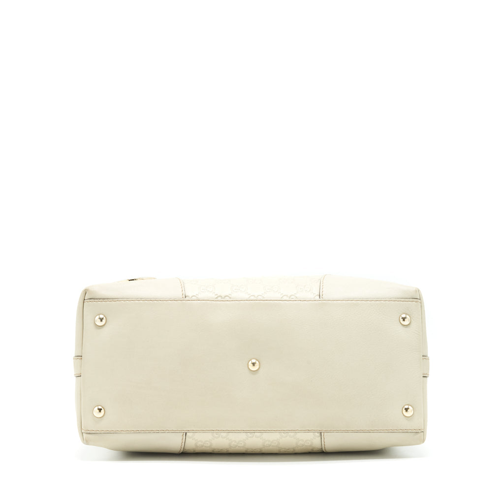 GUCCI VINTAGE SHOULDER BAG WHITE/EXTRA WALLET