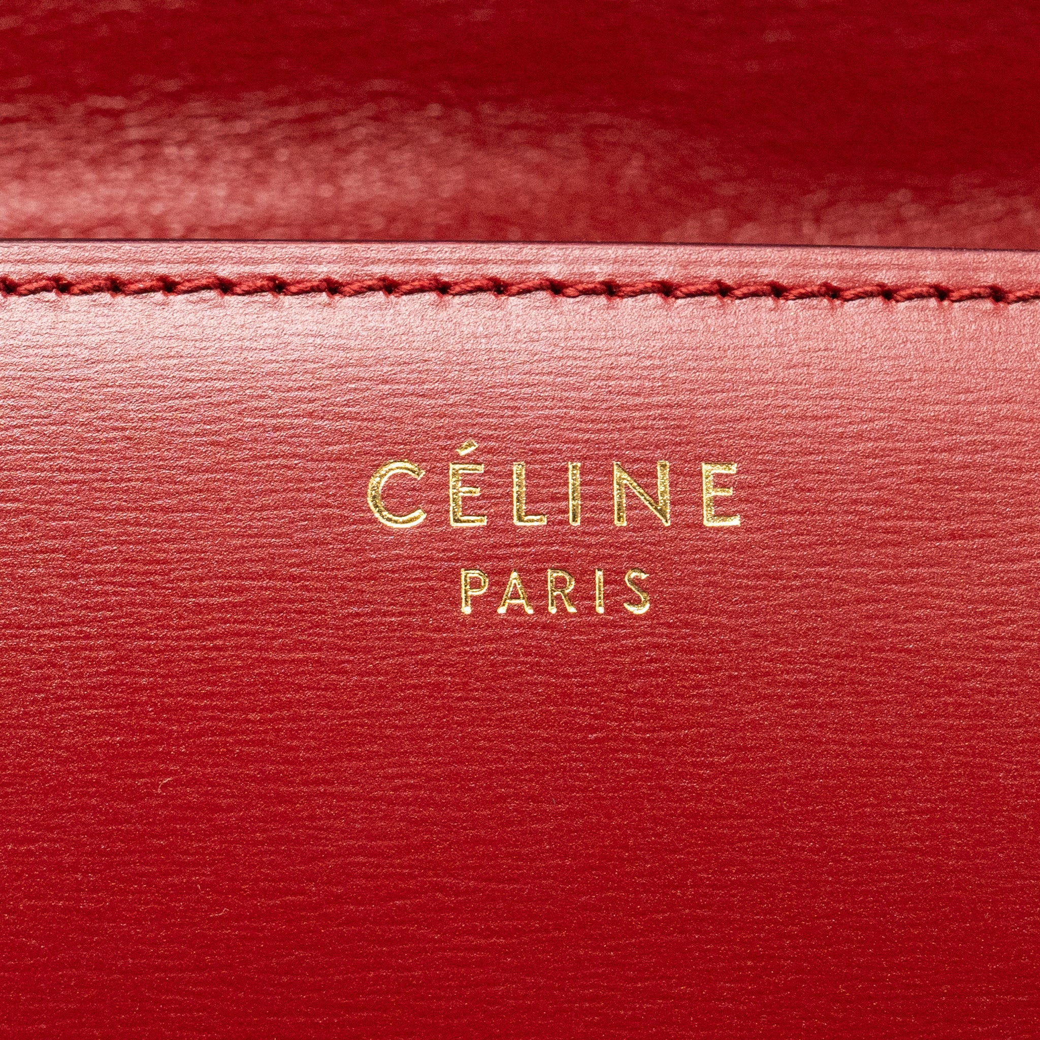 CELINE MINI CLASSIC BOX BAG CALFSKIN RED GHW