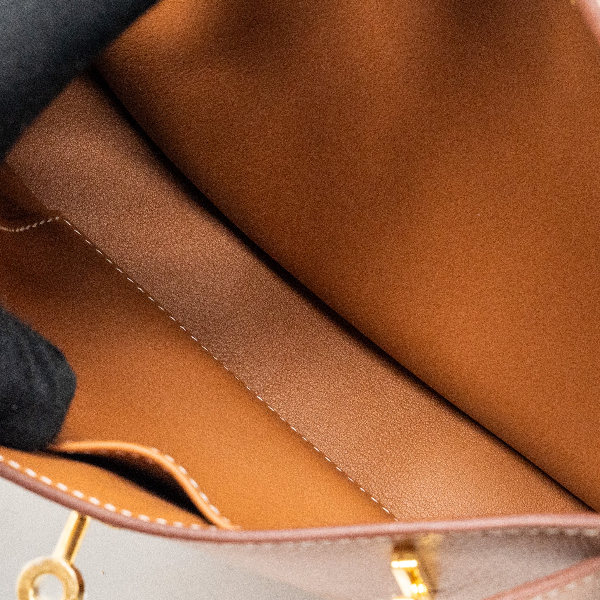 HERMES MINI JYPSIERE EVERCOLOR GOLD GHW