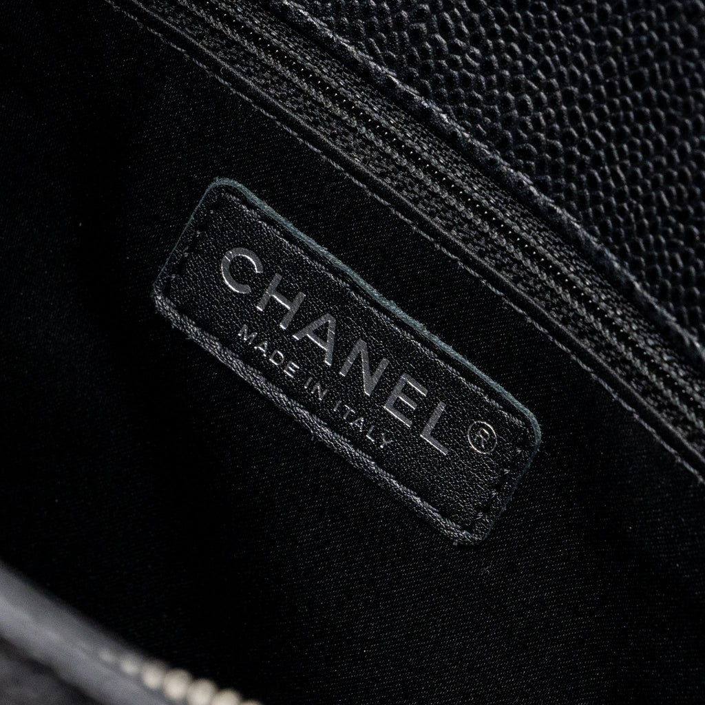 CHANEL GRAND SHOPPING TOTE BAG CAVIAR BLACK SHW