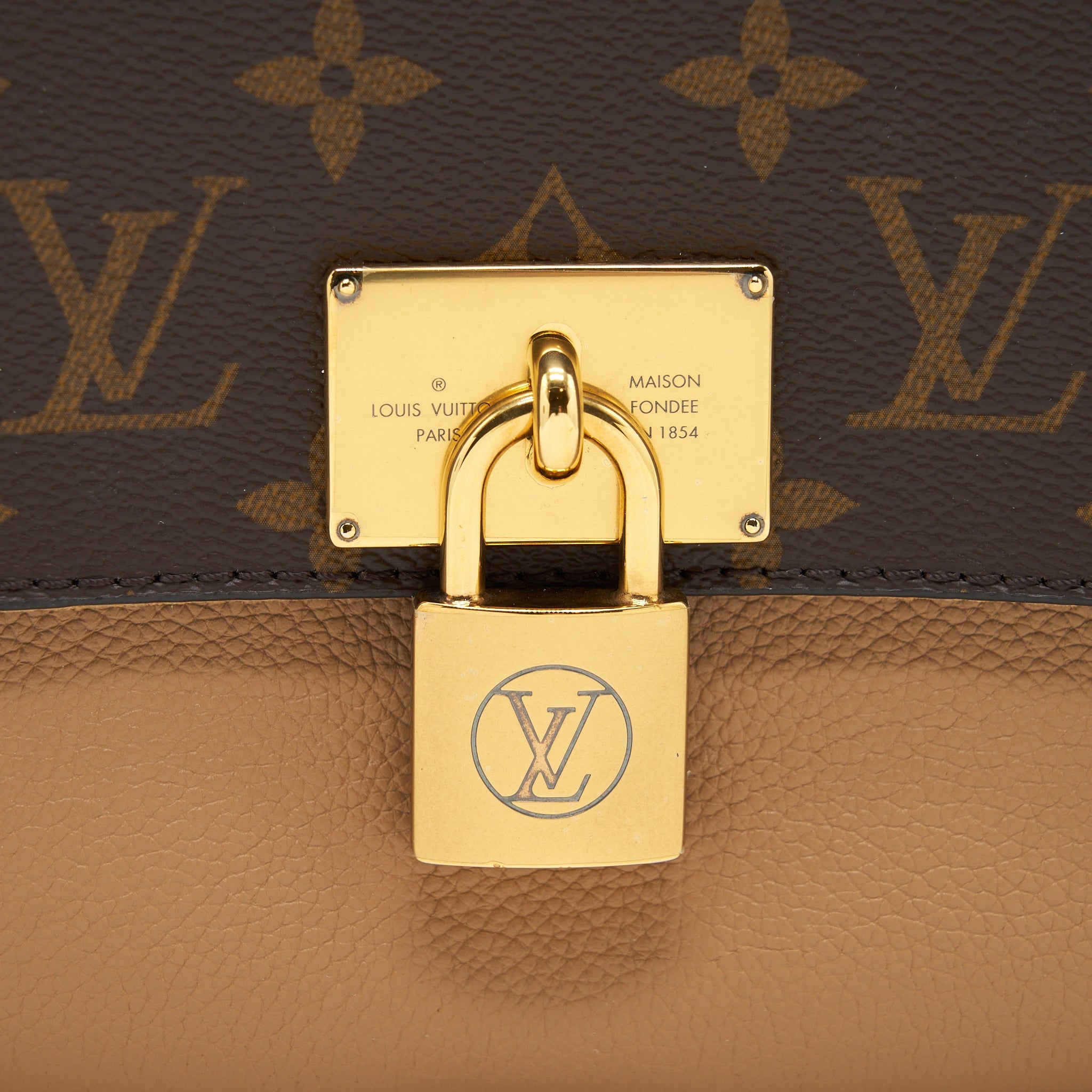 LOUIS VUITTON MARIGNAN TOP HANDLE BAG SESAME MONOGRAM CANVAS GHW