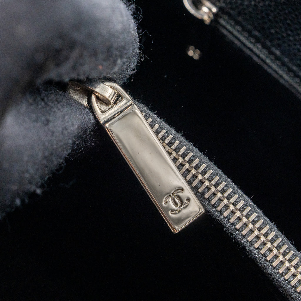 CHANEL GRAND SHOPPING TOTE BAG CAVIAR BLACK SHW