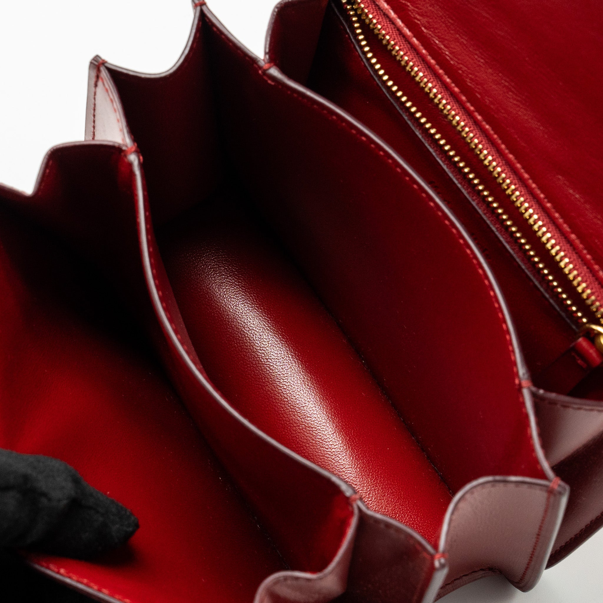 CELINE MINI CLASSIC BOX BAG CALFSKIN RED GHW