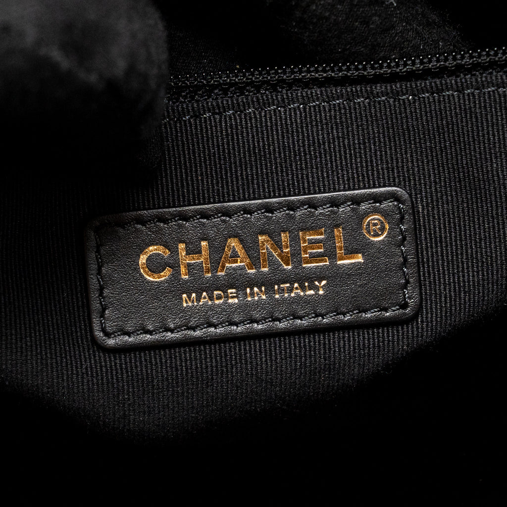 CHANEL DEAUVILLE TOTE TWEED BLACK / MULTICOLOR LGHW (MICROCHIP)