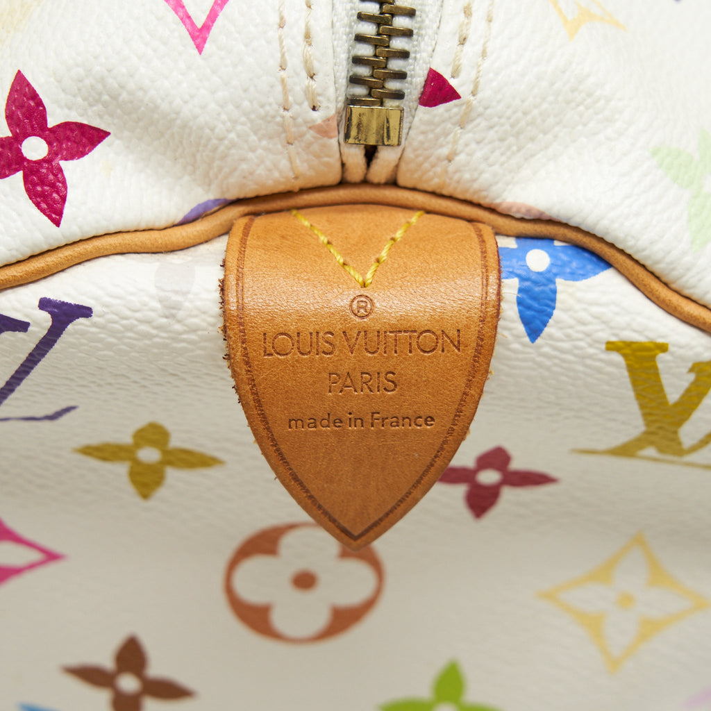 LOUIS VUITTON WHITE MONOGRAM MULTICOLOUR SPEEDY 30 BAG