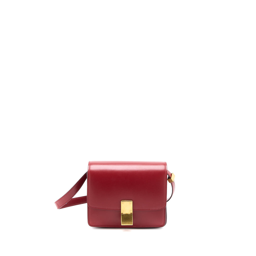 CELINE SMALL CLASSIC BOX BAG CALFSKIN RED GHW