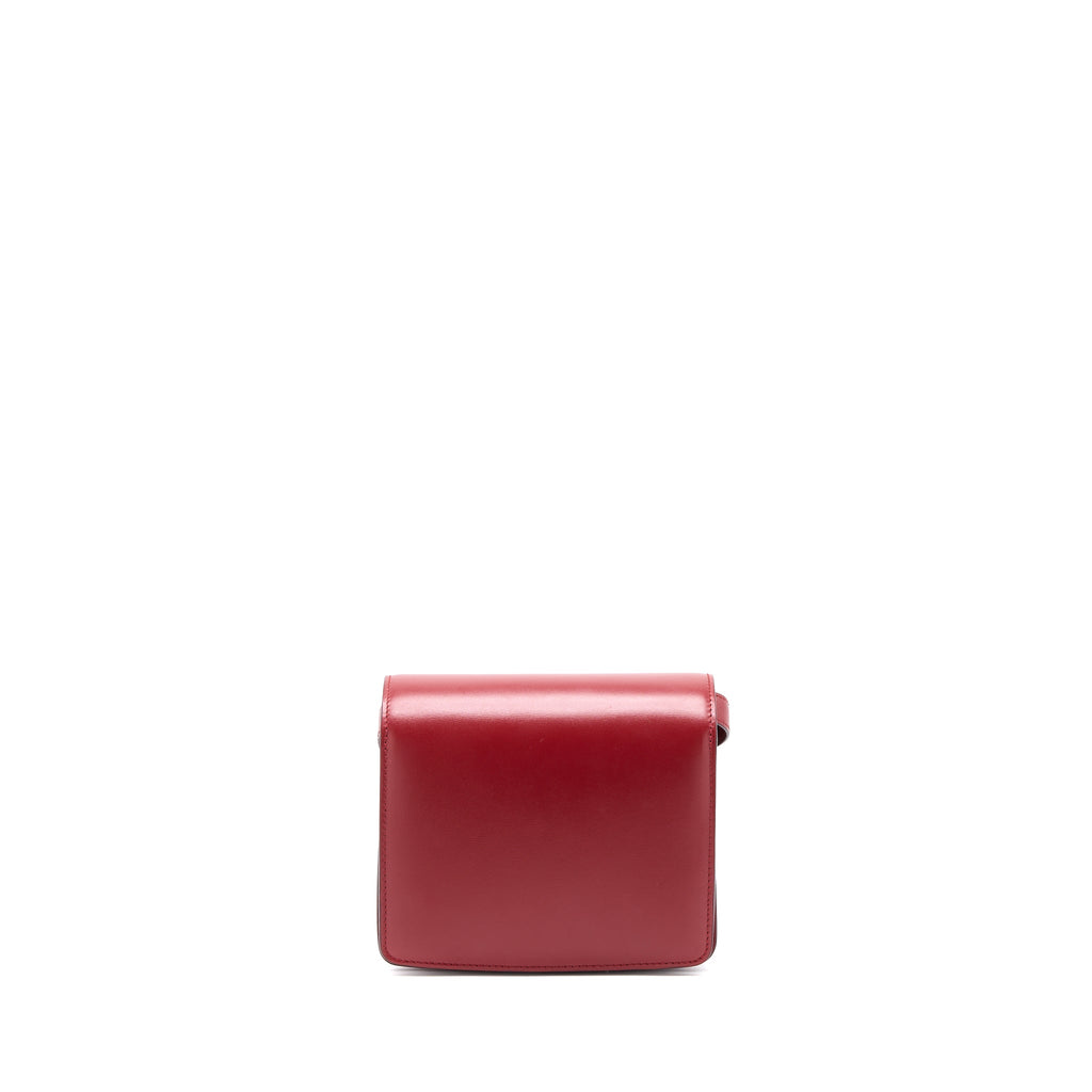 CELINE SMALL CLASSIC BOX BAG CALFSKIN RED GHW