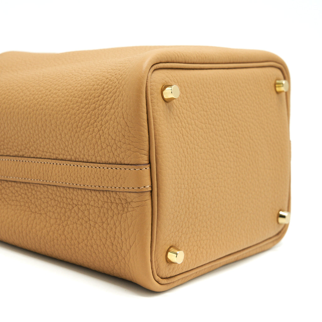 HERMES PICOTIN 18 LOCK BAG BISCUIT GHW