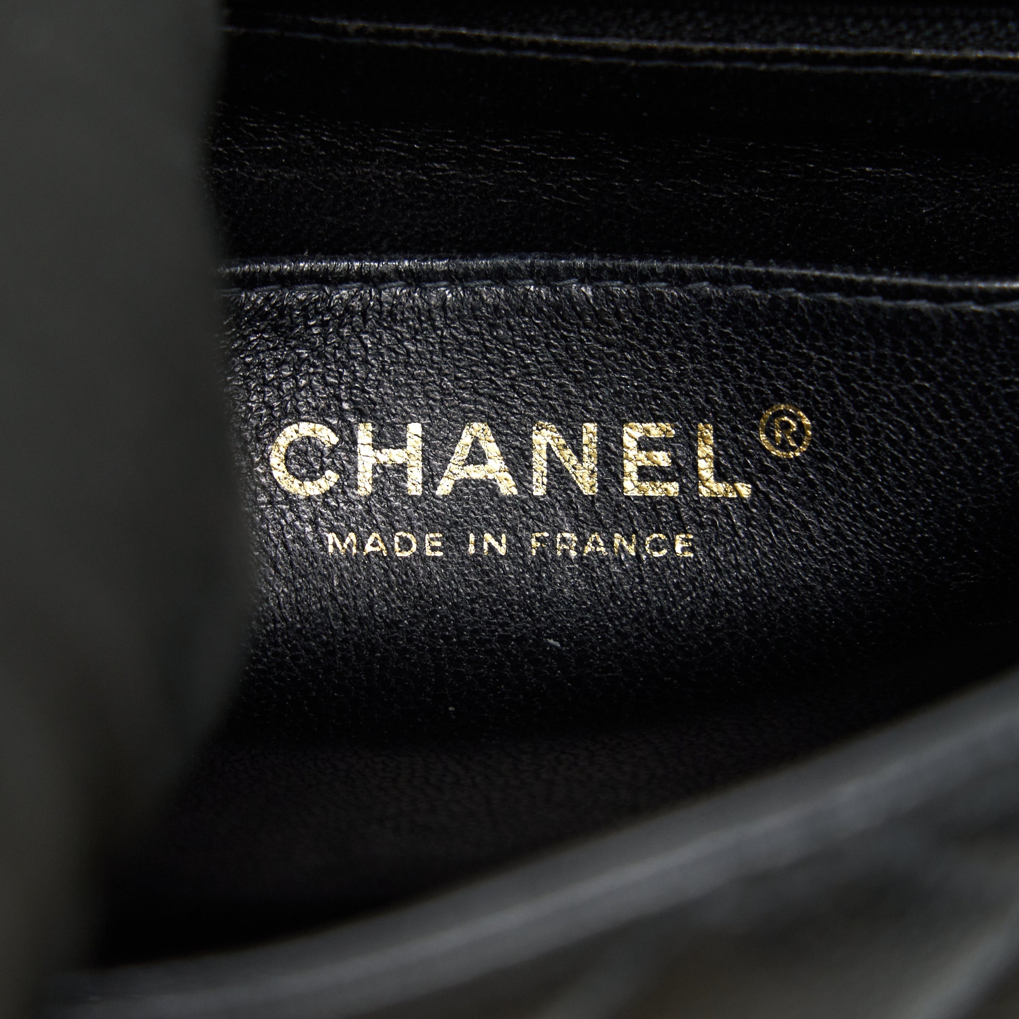 CHANEL VINTAGE MINI SQUARE FLAP BAG CAVIAR BLACK GHW