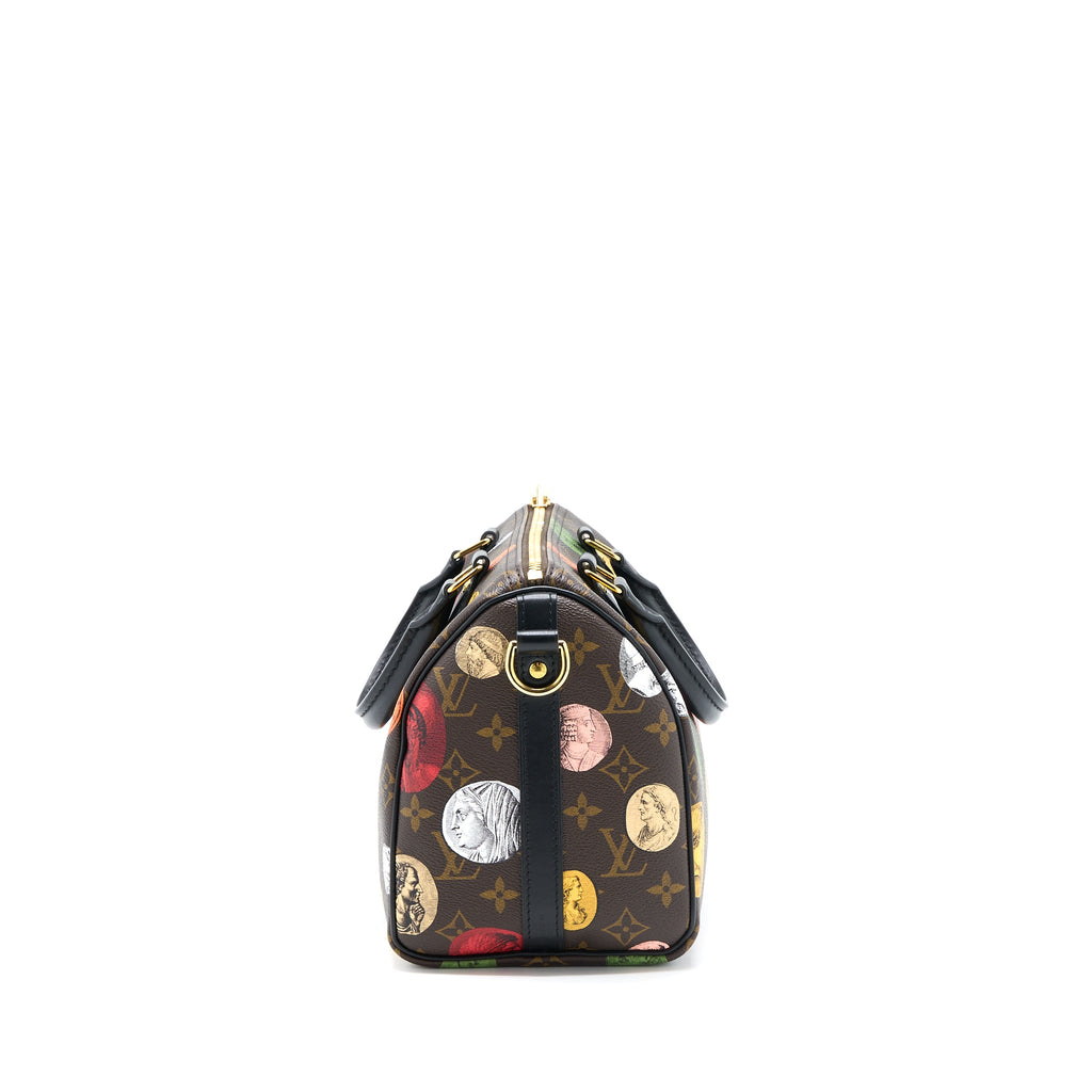 LOUIS VUITTON X FORNASETTI SPEEDY BANDOULIERE 25 MULTICOLOUR MONOGNRAM CANVAS GHW (NEW VERSION)