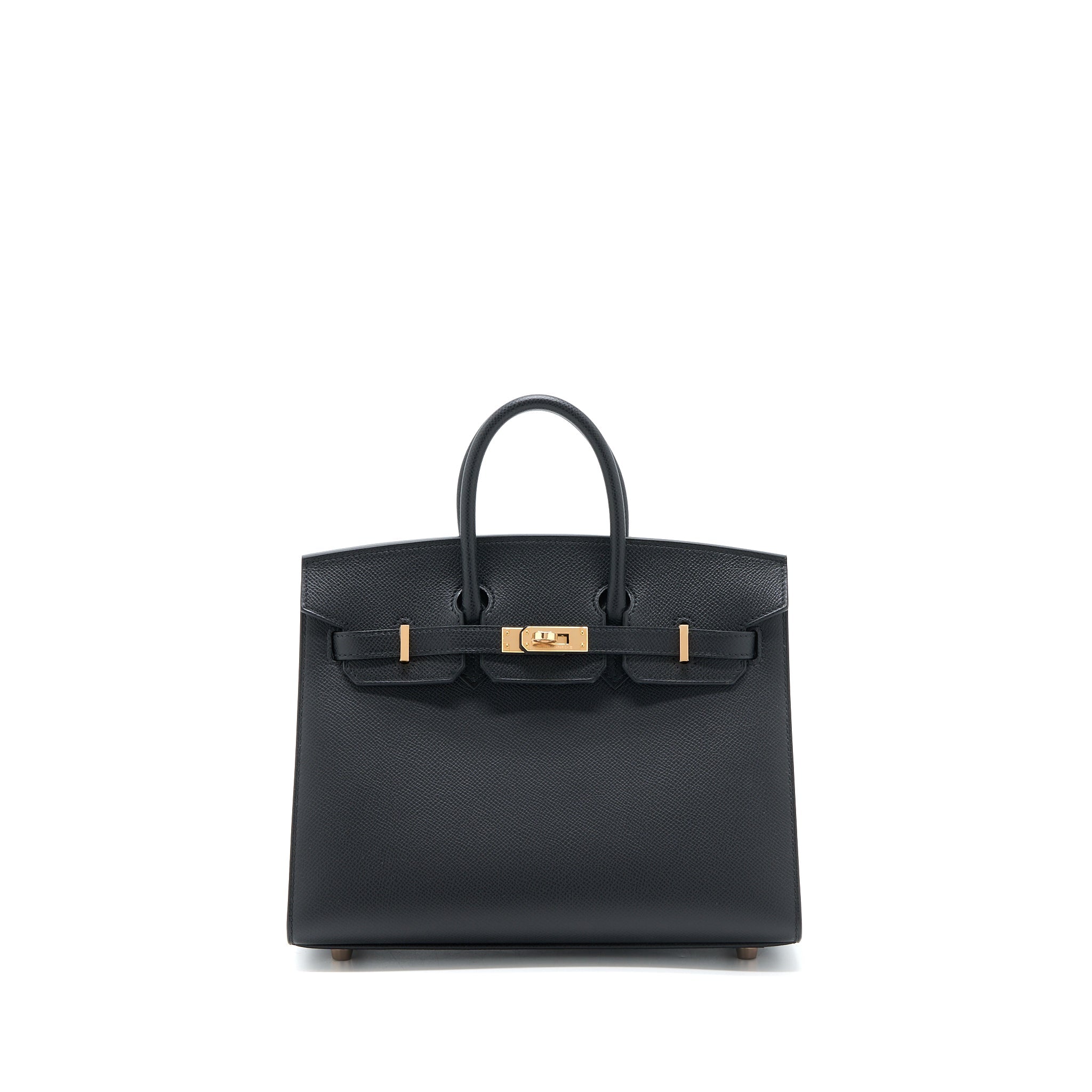 HERMES BIRKIN 25 EPSOM BLACK RGHW