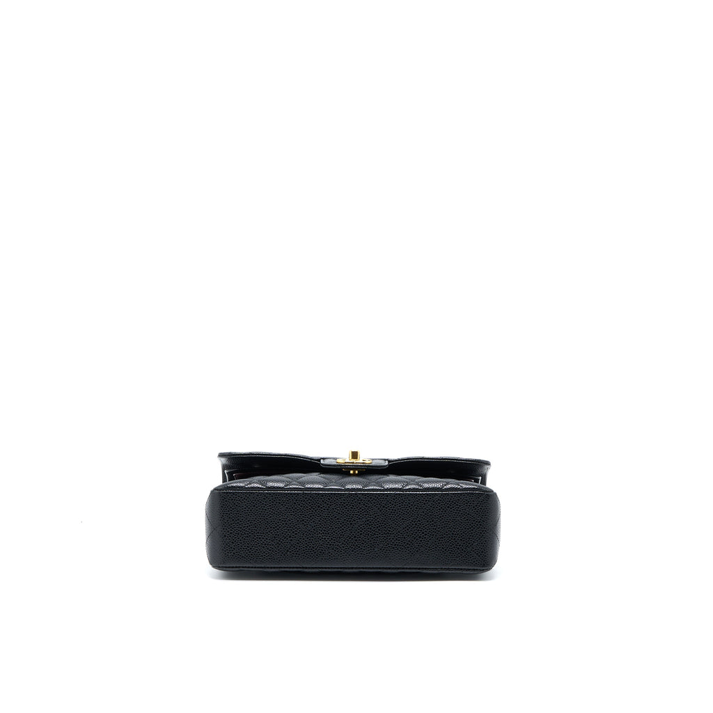 CHANEL SMALL CLASSIC DOUBLE FLAP BAG CAVIAR BLACK GHW