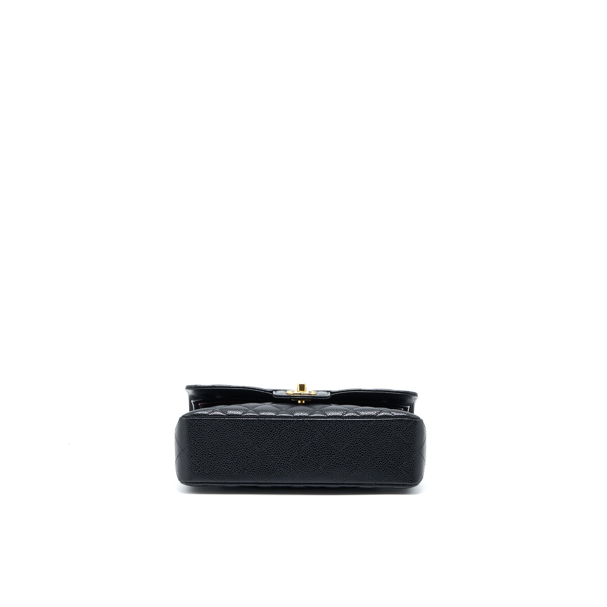 CHANEL SMALL CLASSIC DOUBLE FLAP BAG CAVIAR BLACK GHW