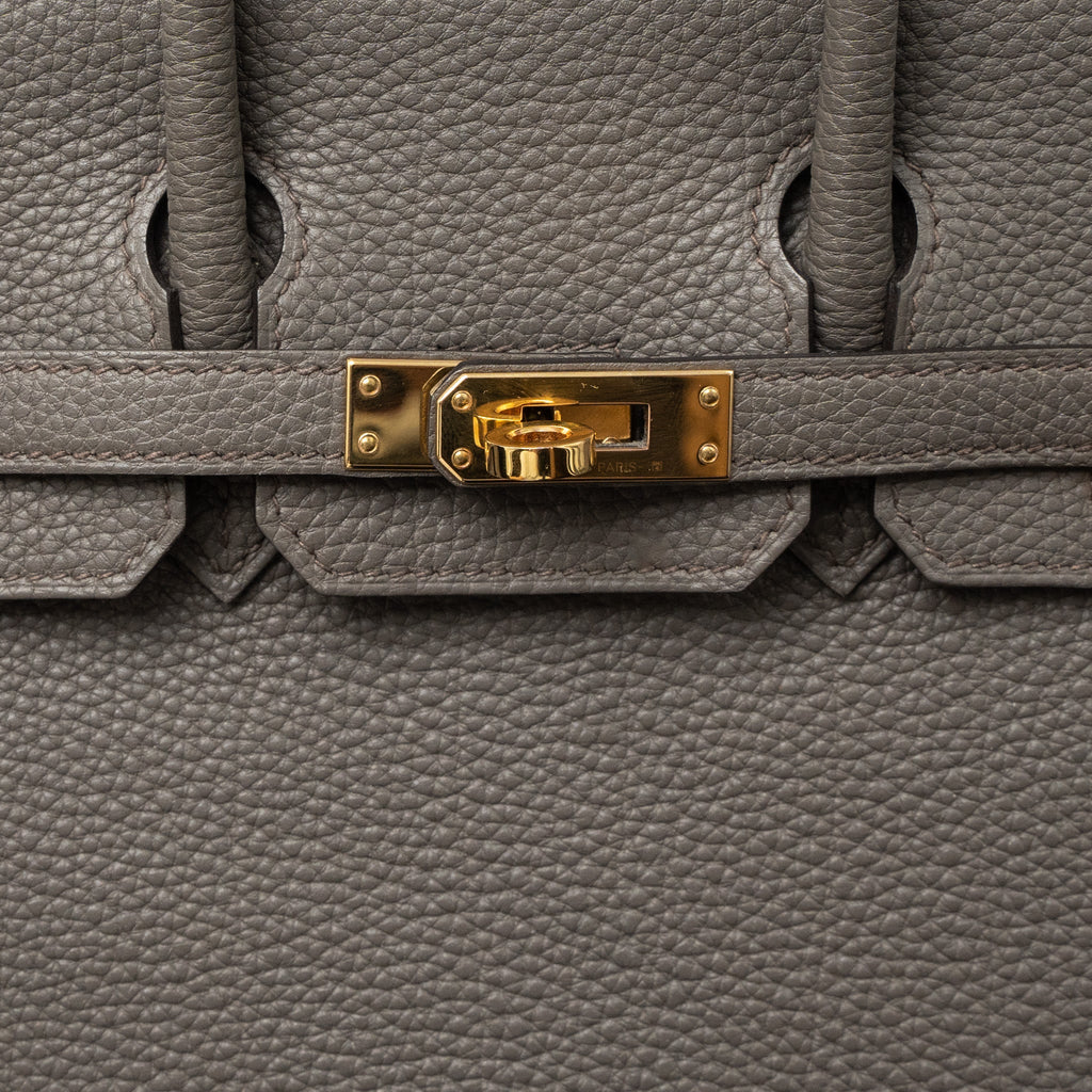 HERMES BIRKIN 25 TOGO GRIS ETAIN RGHW