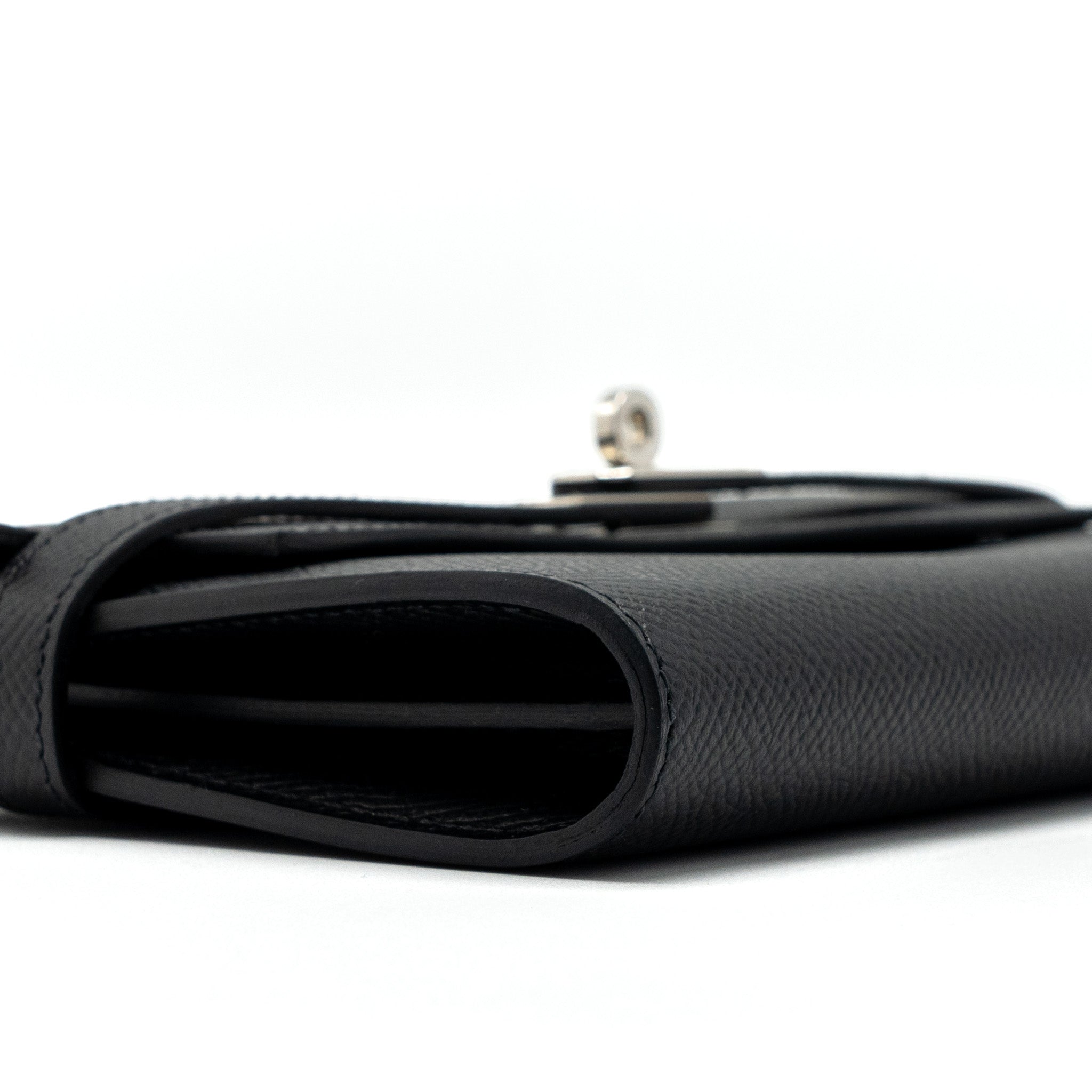 HERMES KELLY LONG WALLET EPSOM BLACK SHW