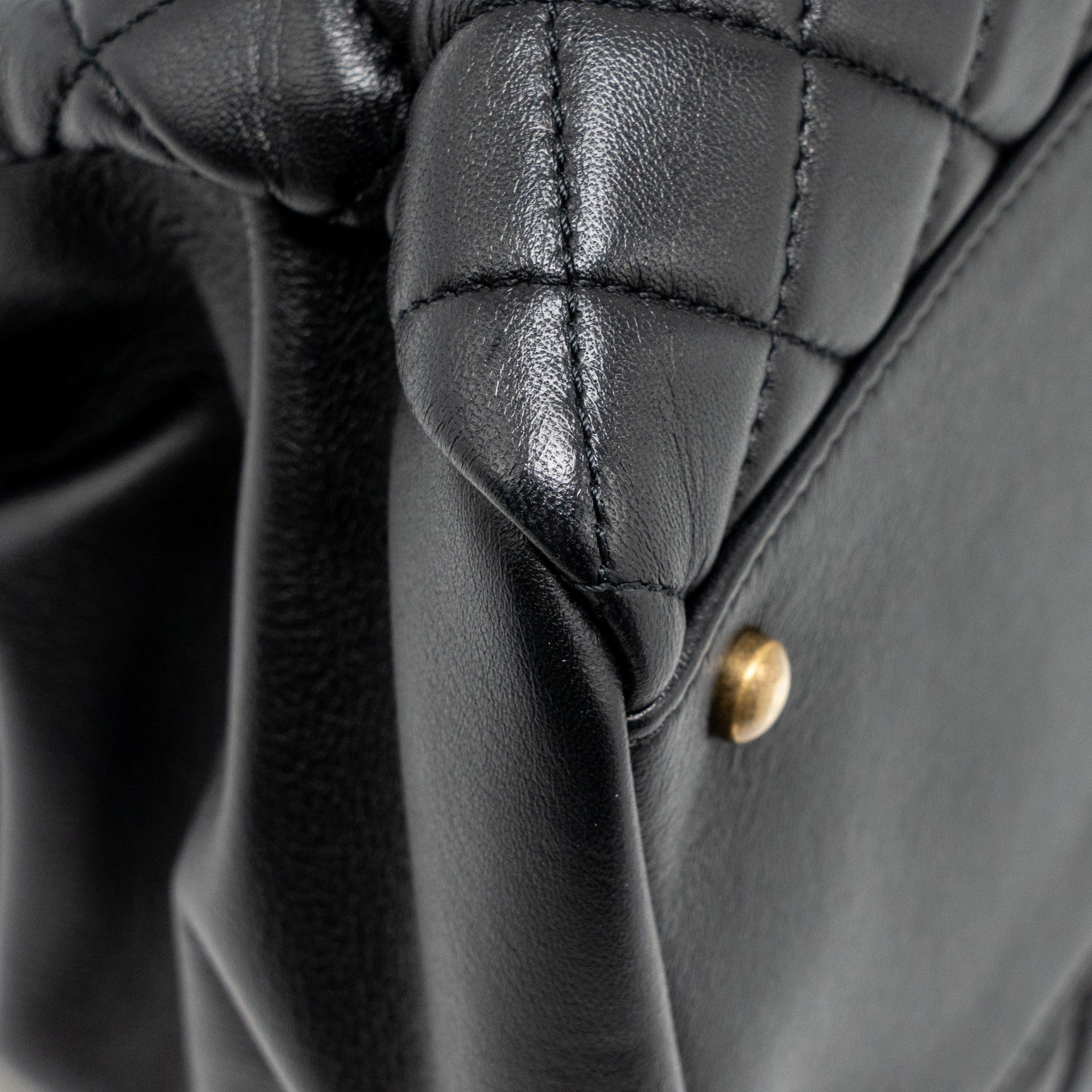 CHANEL JUST MADEMOISELLE BOWLING BAG LAMBSKIN BLACK GHW