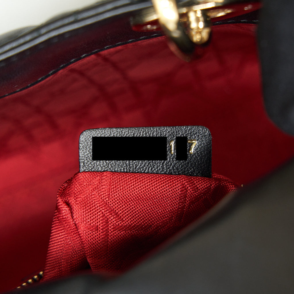 DIOR MINI LADY DIOR LAMBSKIN BLACK WITH GHW
