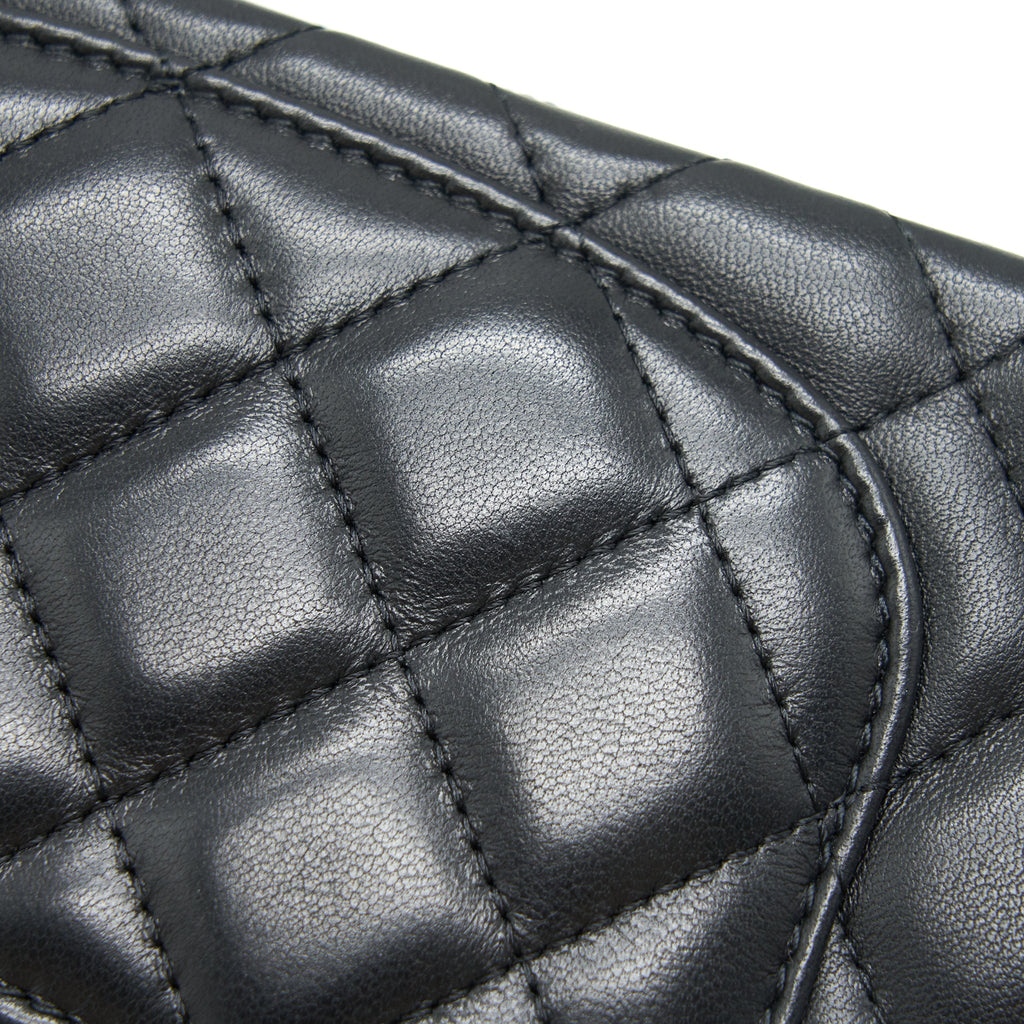 CHANEL LAMBSKIN RECTANGULAR MINI FLAP BAG IN BLACK SHW