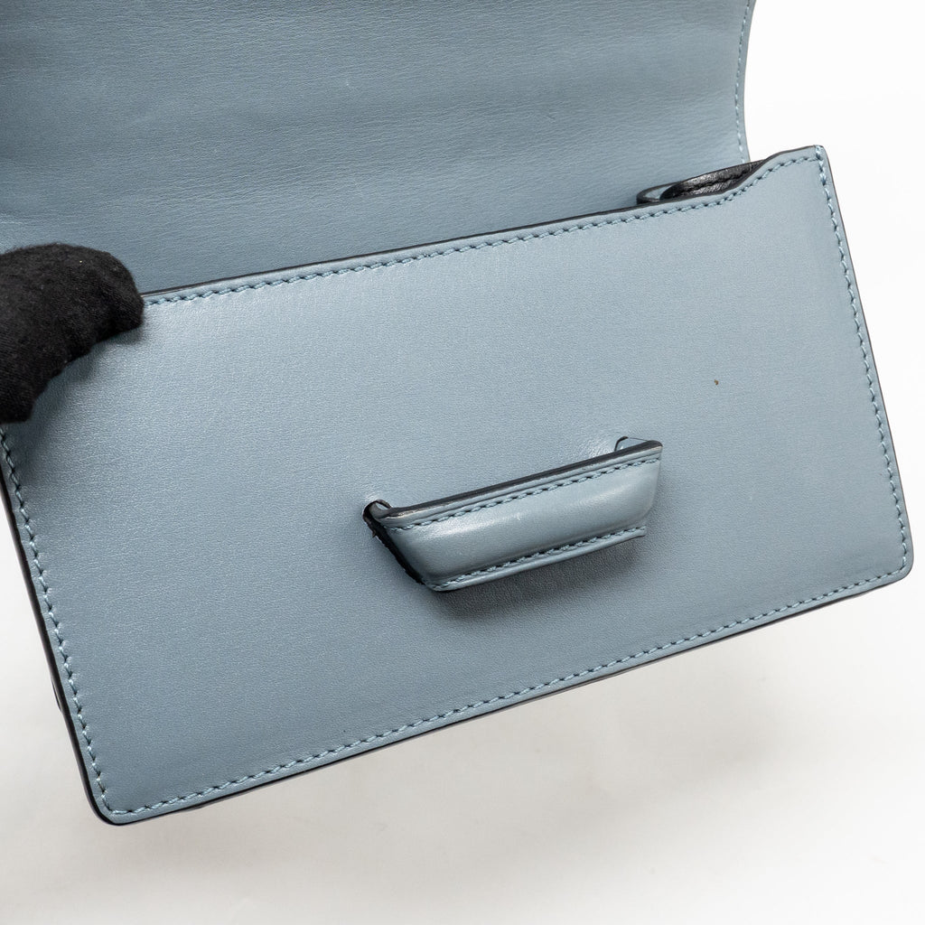 LOEWE BARCELONA SHOULDER BAG CALFSKIN BLUE GHW