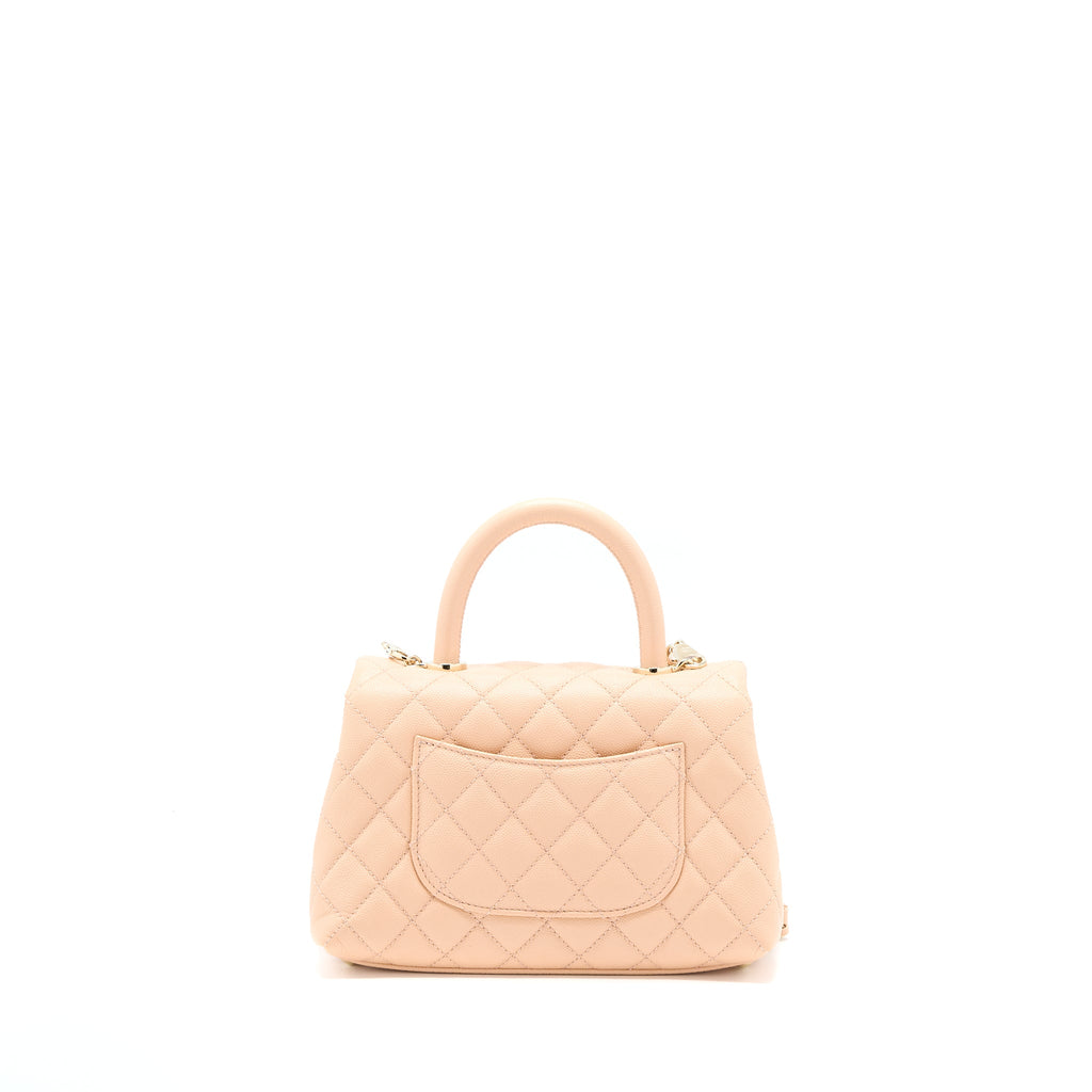 CHANEL SMALL COCO HANDLE CAVIAR LIGHT PINK LGHW