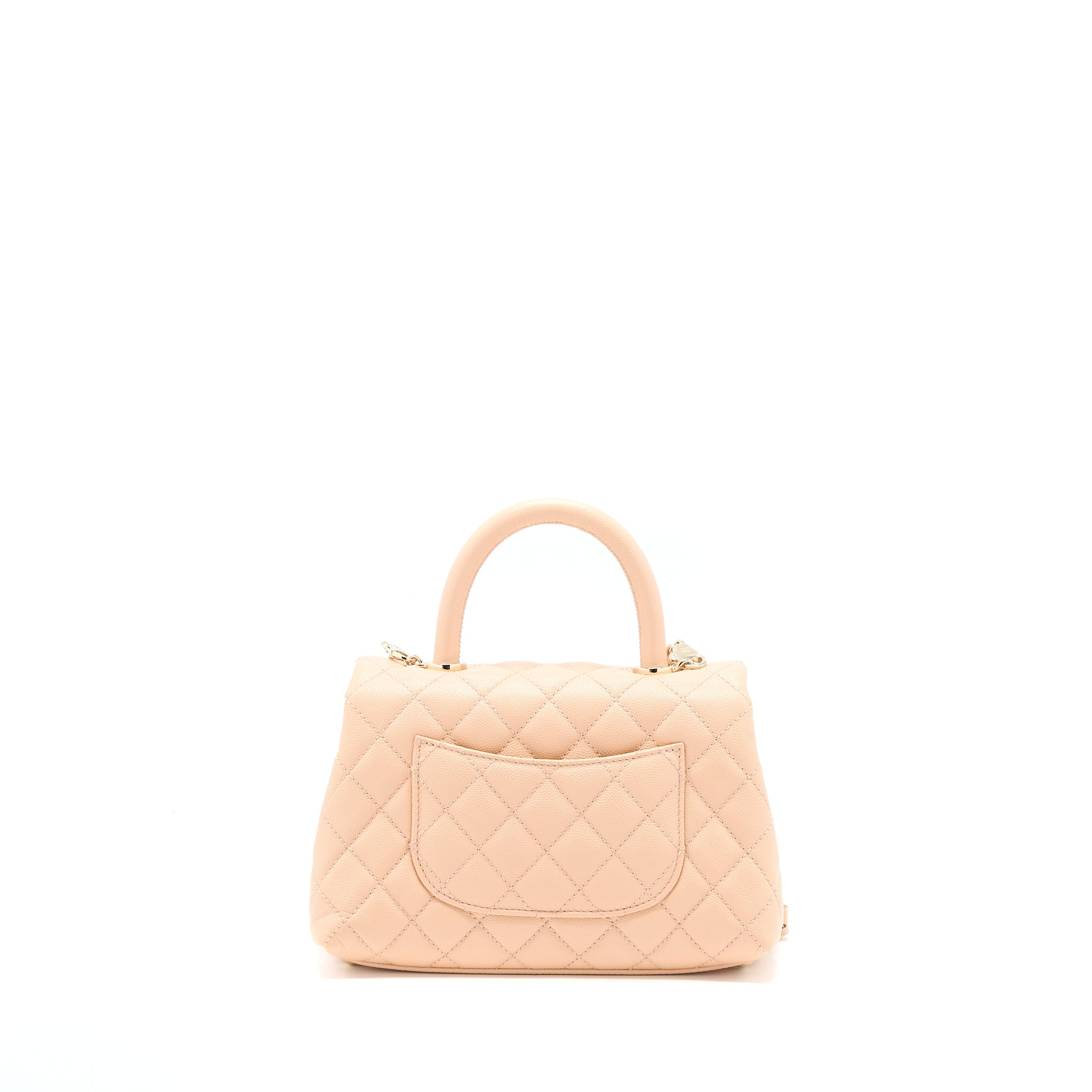 CHANEL SMALL COCO HANDLE CAVIAR LIGHT PINK LGHW