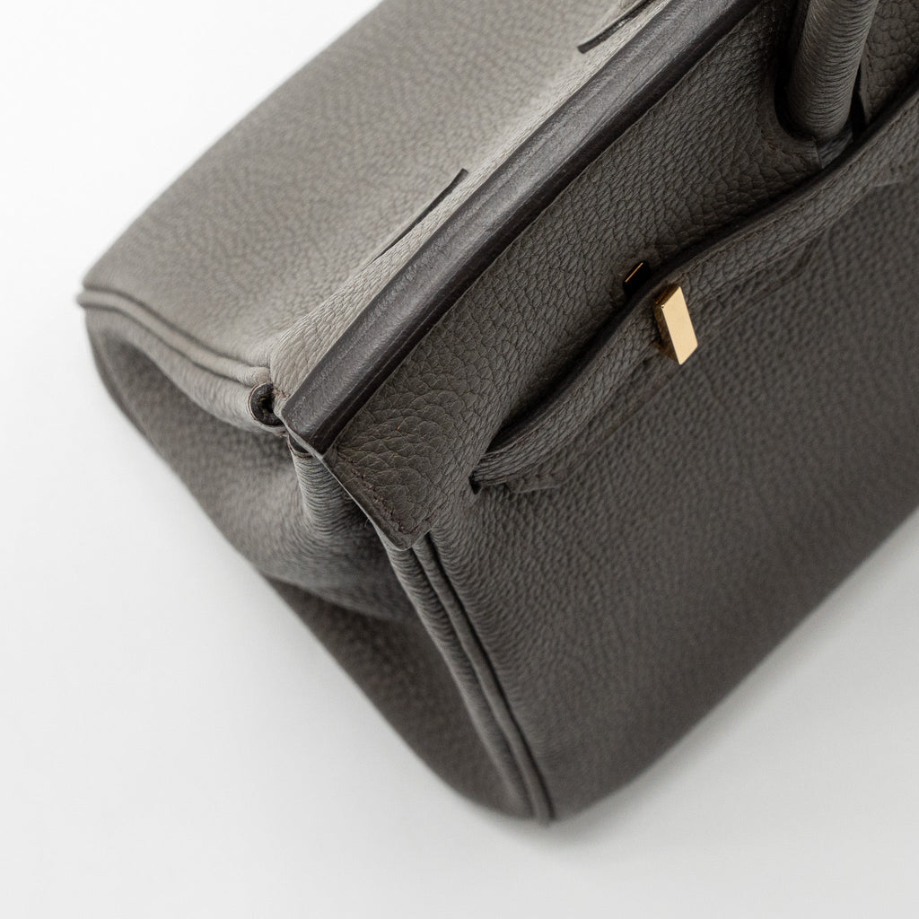 HERMES BIRKIN 25 TOGO GRIS ETAIN RGHW