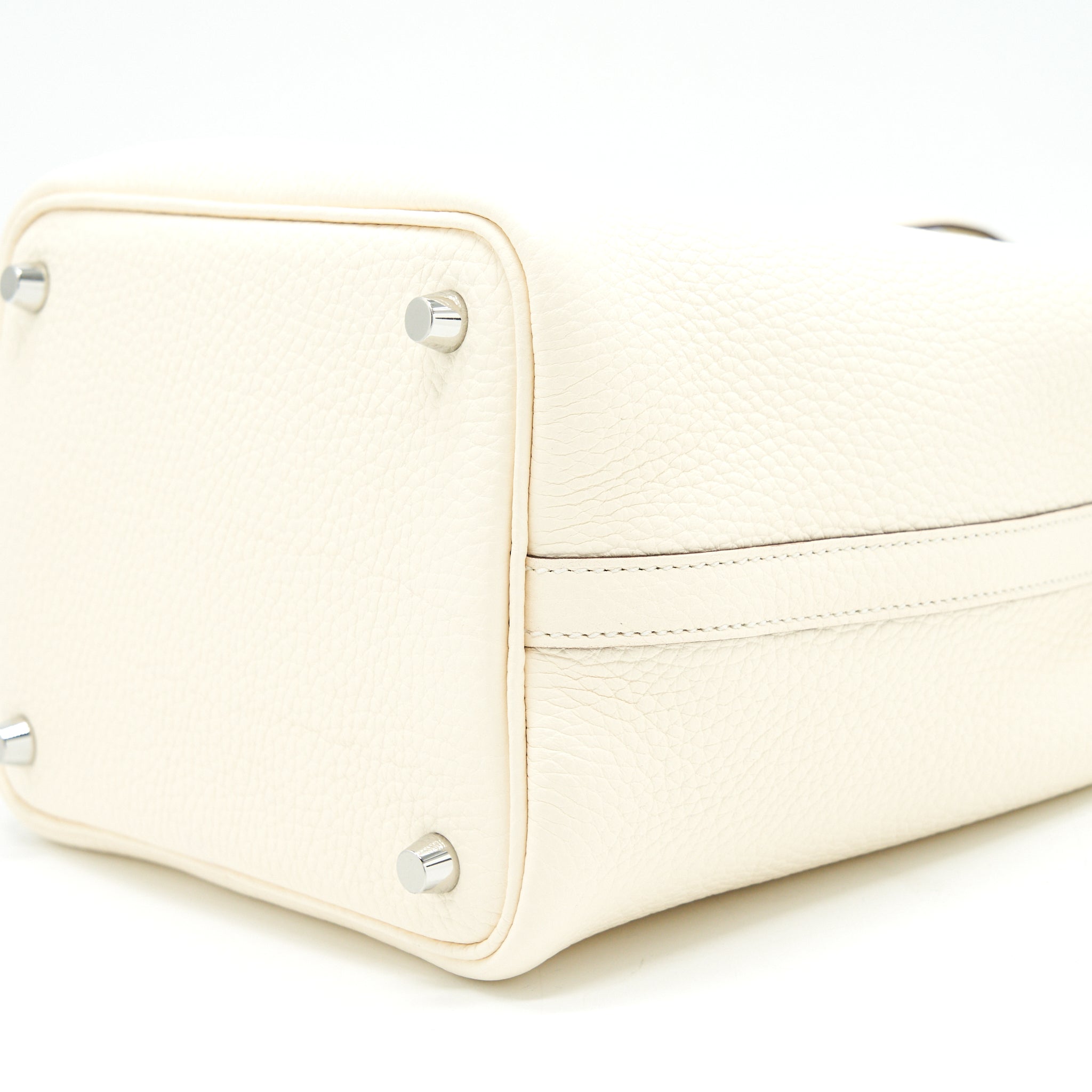 HERMES PICOTIN 18 LOCK BAG NATA WITH JAUNE POUSSIN HANDLE SHW