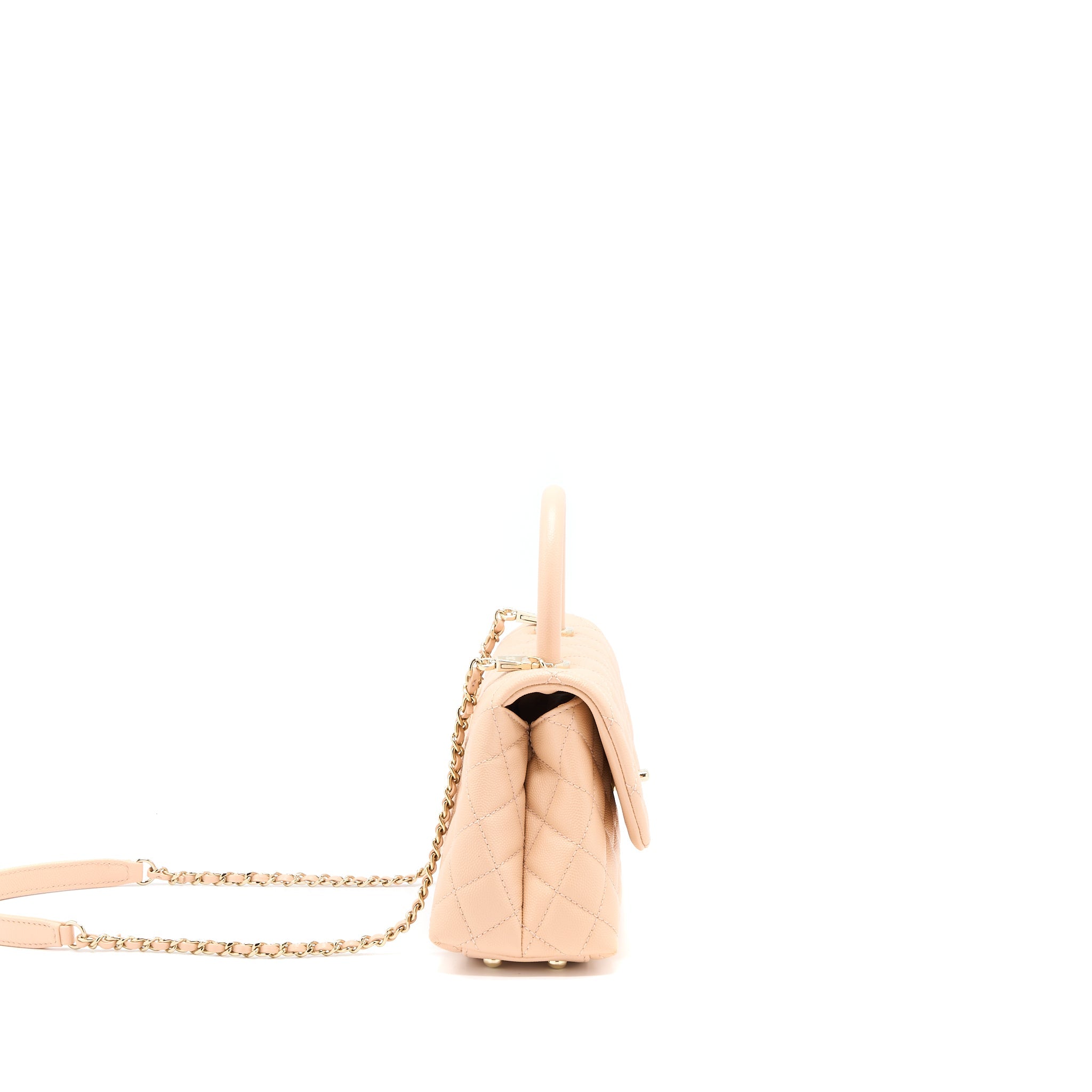 CHANEL SMALL COCO HANDLE CAVIAR LIGHT PINK LGHW