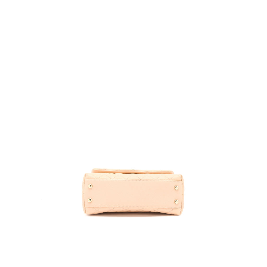 CHANEL SMALL COCO HANDLE CAVIAR LIGHT PINK LGHW