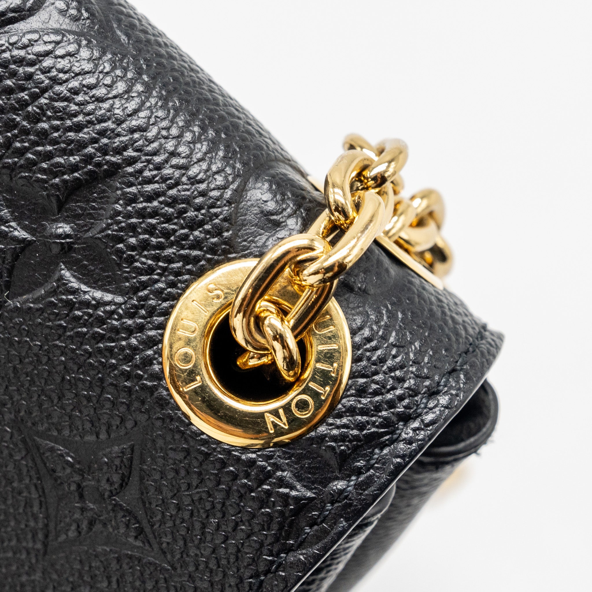 LOUIS VUITTON VAVIN BB MONOGRAM EMPREINTE CALFSKIN BLACK GHW