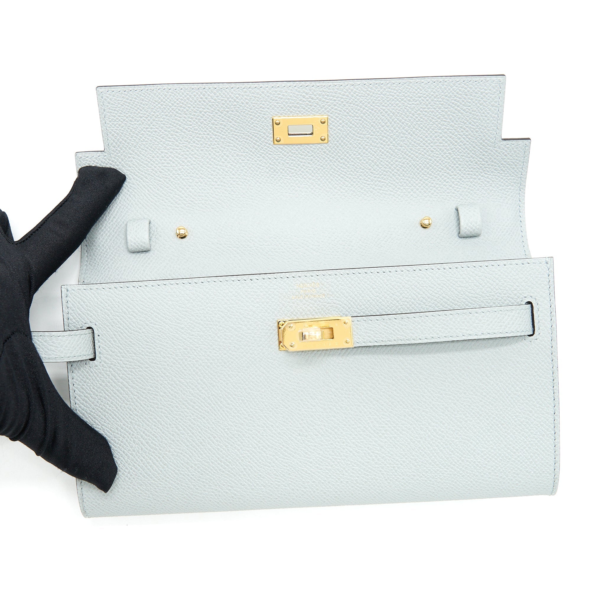 HERMES KELLY TO GO EPSOM 8U BLUE GLACIER GHW