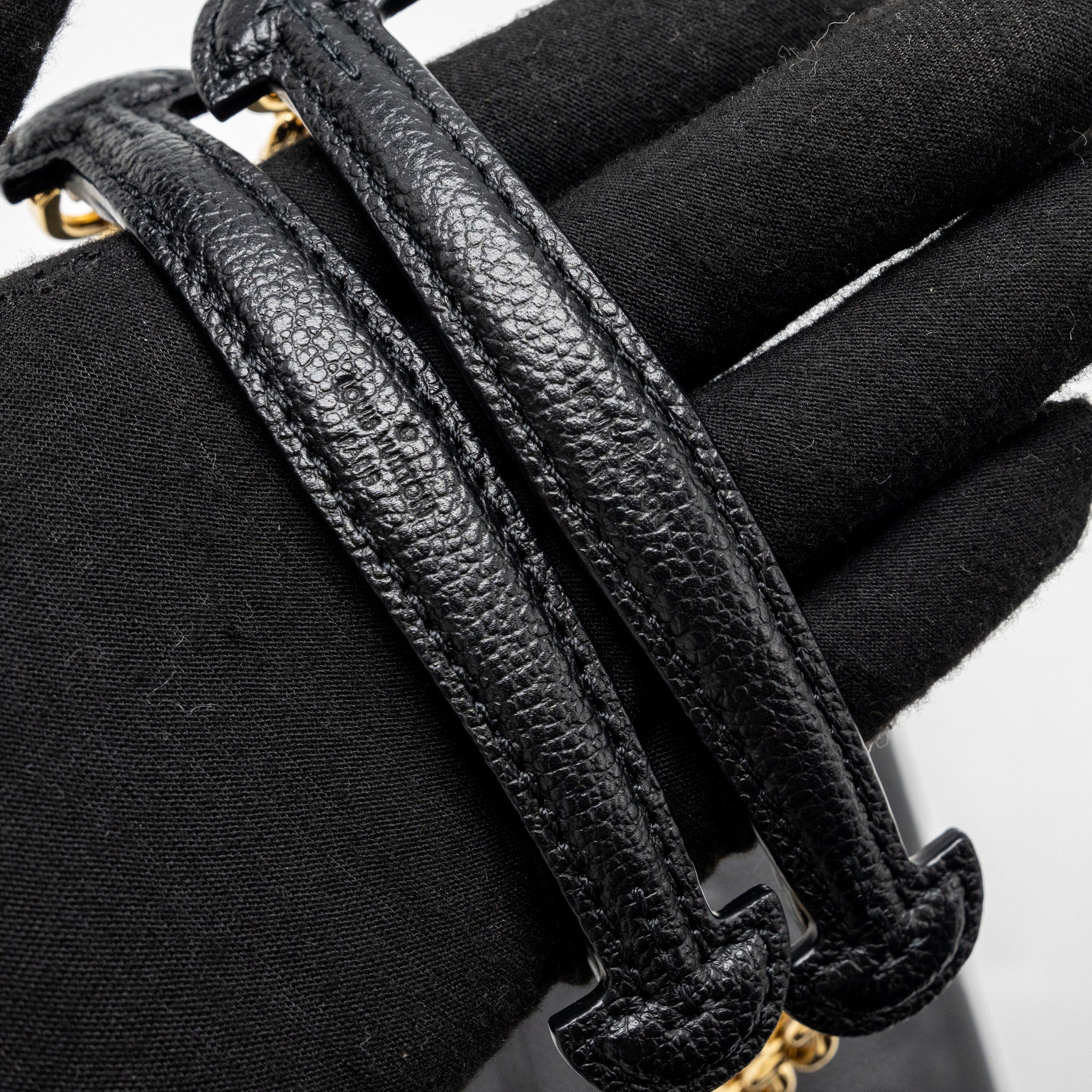LOUIS VUITTON VAVIN BB MONOGRAM EMPREINTE CALFSKIN BLACK GHW