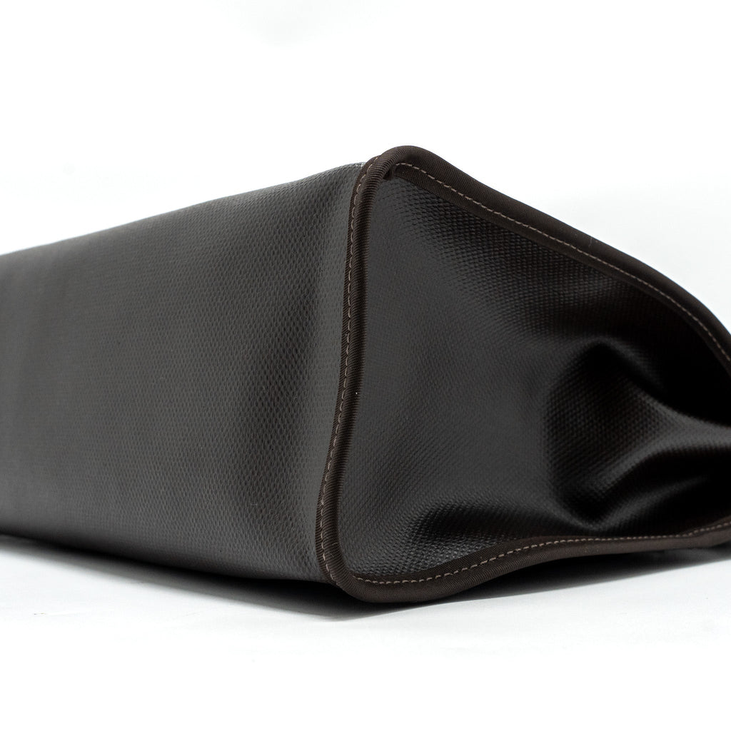 HERMES HERBAG 31 ZIP BAG CANVAS / HUNTER EBENE / ECRU SHW