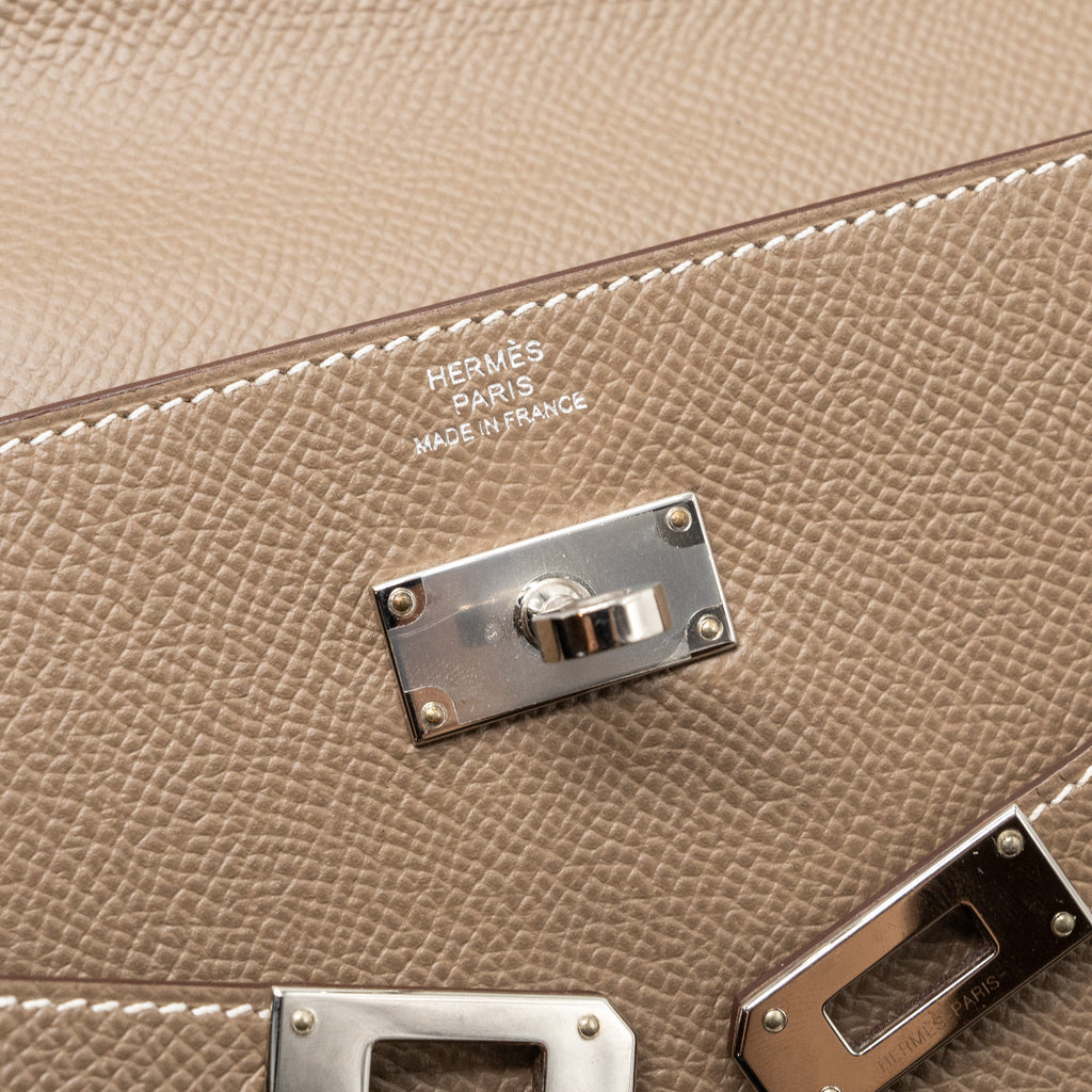 HERMES KELLY CLASSIC LONG WALLET EPSOM ETOUPE SHW
