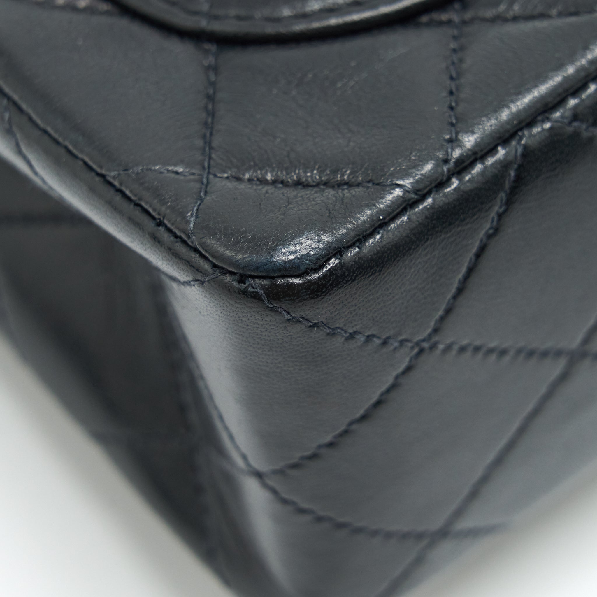 CHANEL VINTAGE MINI SQUARE FLAP BAG LAMBSKIN BLACK GHW