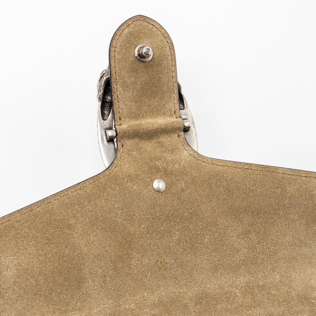 GUCCI DIONYSUS SHOULDER BAG GG SUPREME CANVAS/SUEDE LEATHER BEIGE SHW