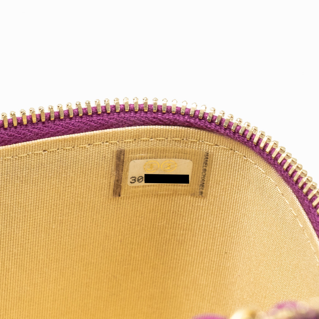 CHANEL PEARL CRUSH MINI VANITY WITH CHAIN LAMBSKIN PURPLE GHW