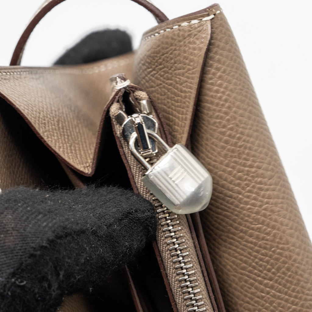 HERMES KELLY CLASSIC LONG WALLET EPSOM ETOUPE SHW