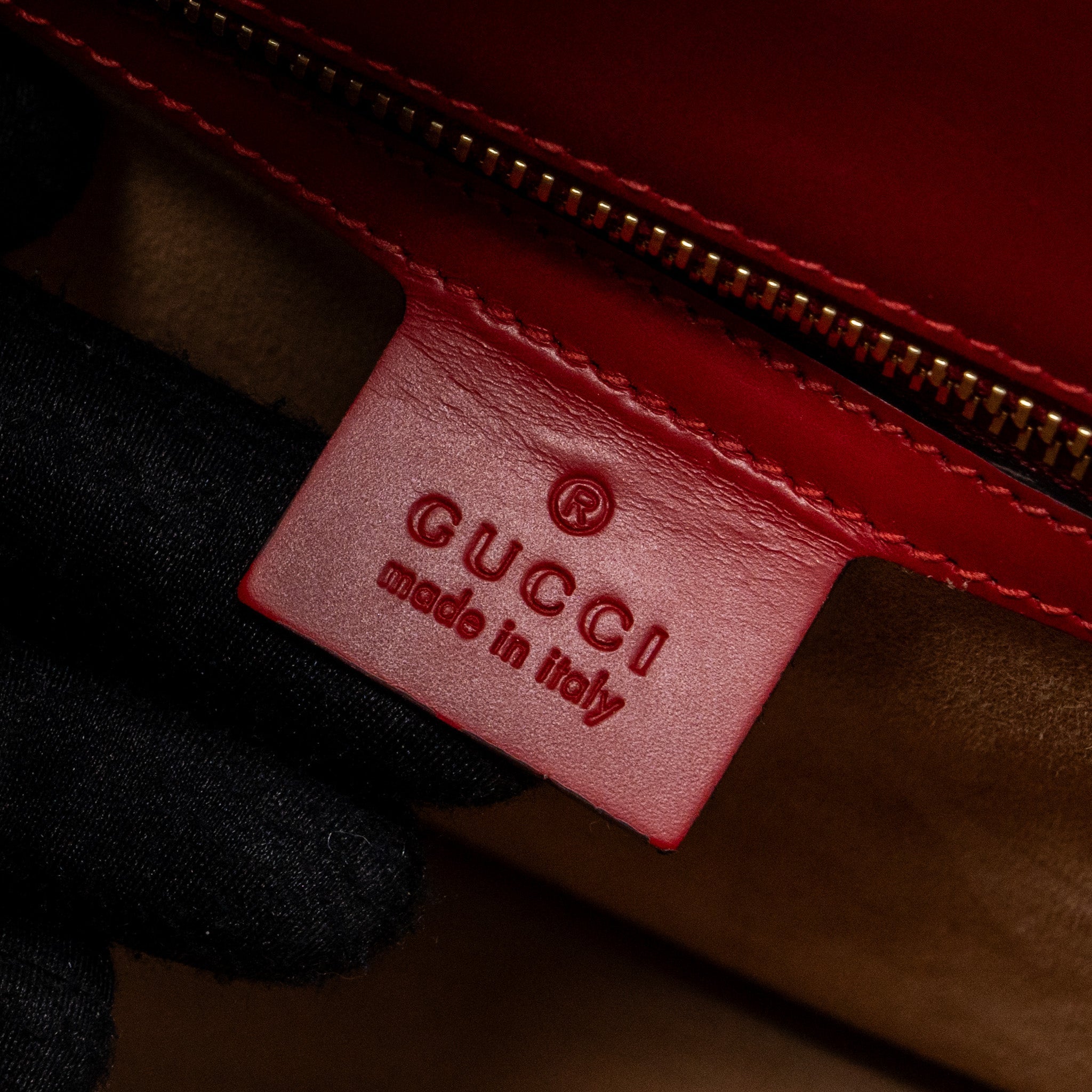 GUCCI SYLVIE SHOULDER BAG CALFSKIN RED GHW
