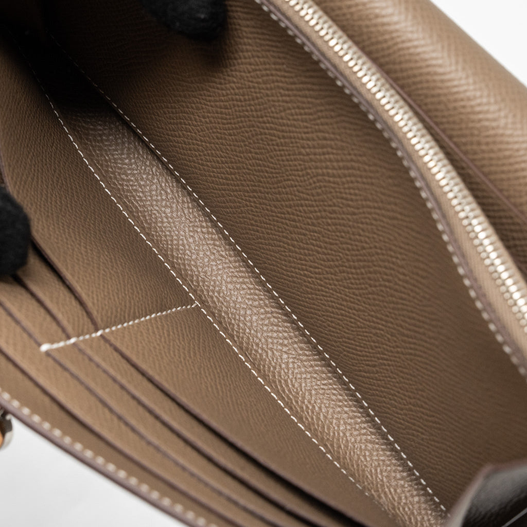 HERMES KELLY CLASSIC LONG WALLET EPSOM ETOUPE SHW