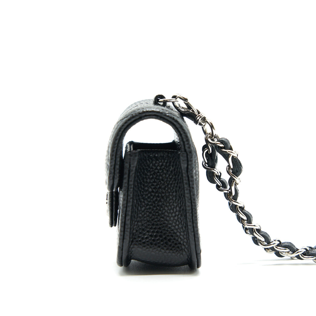 CHANEL AIRPODS CASE CAVIAR BLACK SHW